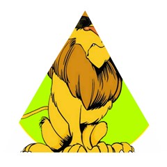 Lion Cartoon Parody Wooden Puzzle Triangle by danenraven