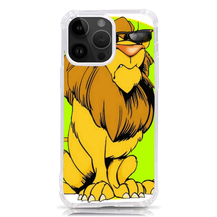 Lion Cartoon Parody iPhone 14 Pro Max TPU UV Print Case