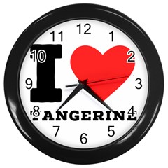 I Love Tangerine Wall Clock (black) by ilovewhateva