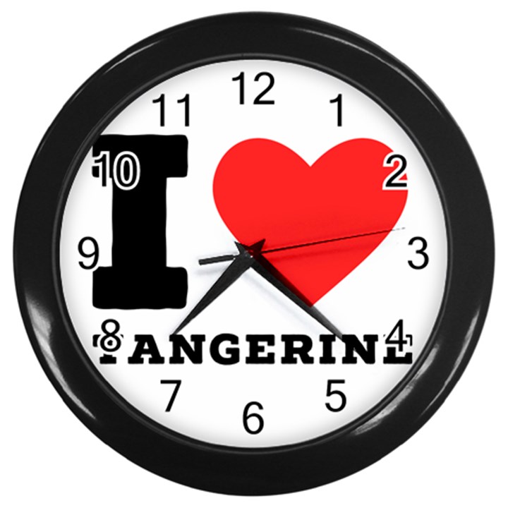 I love tangerine Wall Clock (Black)