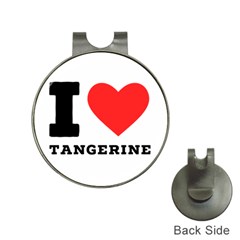 I Love Tangerine Hat Clips With Golf Markers by ilovewhateva