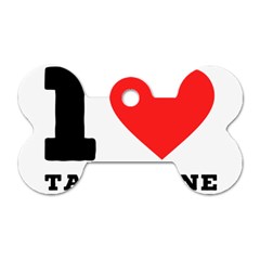 I Love Tangerine Dog Tag Bone (one Side) by ilovewhateva