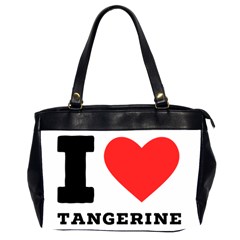 I Love Tangerine Oversize Office Handbag (2 Sides) by ilovewhateva