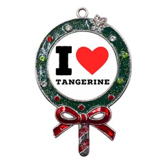 I Love Tangerine Metal X mas Lollipop With Crystal Ornament