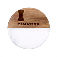 I Love Tamarind Classic Marble Wood Coaster (round)  by ilovewhateva