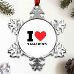 I Love Tamarind Metal Small Snowflake Ornament