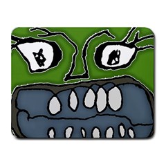 Extreme Closeup Angry Monster Vampire Small Mousepad by dflcprintsclothing