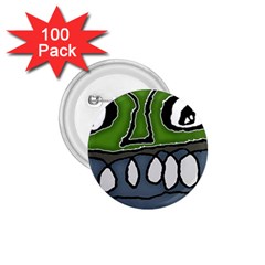 Extreme Closeup Angry Monster Vampire 1 75  Buttons (100 Pack) 