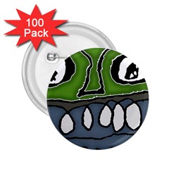 Extreme Closeup Angry Monster Vampire 2 25  Buttons (100 Pack)  by dflcprintsclothing