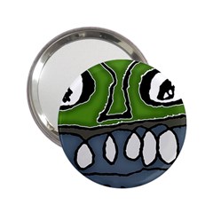 Extreme Closeup Angry Monster Vampire 2 25  Handbag Mirrors by dflcprintsclothing