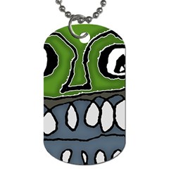 Extreme Closeup Angry Monster Vampire Dog Tag (one Side) by dflcprintsclothing