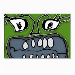 Extreme Closeup Angry Monster Vampire Postcard 4 x 6  (pkg Of 10) by dflcprintsclothing