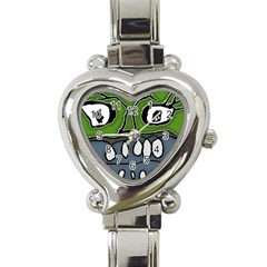 Extreme Closeup Angry Monster Vampire Heart Italian Charm Watch by dflcprintsclothing