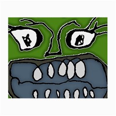 Extreme Closeup Angry Monster Vampire Small Glasses Cloth by dflcprintsclothing