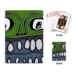 Extreme Closeup Angry Monster Vampire Playing Cards Single Design (rectangle) by dflcprintsclothing