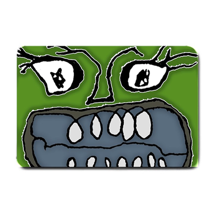 Extreme Closeup Angry Monster Vampire Small Doormat