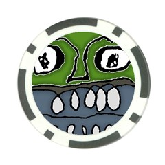 Extreme Closeup Angry Monster Vampire Poker Chip Card Guard by dflcprintsclothing