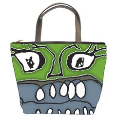 Extreme Closeup Angry Monster Vampire Bucket Bag