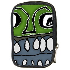 Extreme Closeup Angry Monster Vampire Compact Camera Leather Case by dflcprintsclothing