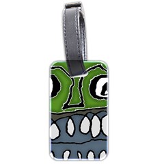 Extreme Closeup Angry Monster Vampire Luggage Tag (two Sides) by dflcprintsclothing