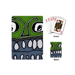 Extreme Closeup Angry Monster Vampire Playing Cards Single Design (mini) by dflcprintsclothing