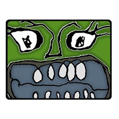 Extreme Closeup Angry Monster Vampire Two Sides Fleece Blanket (small) by dflcprintsclothing