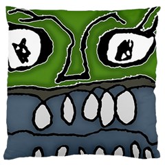 Extreme Closeup Angry Monster Vampire Standard Premium Plush Fleece Cushion Case (two Sides) by dflcprintsclothing