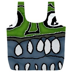 Extreme Closeup Angry Monster Vampire Full Print Recycle Bag (xxl) by dflcprintsclothing