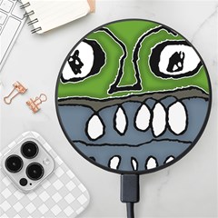 Extreme Closeup Angry Monster Vampire Wireless Fast Charger(black) by dflcprintsclothing