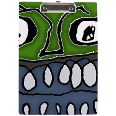 Extreme Closeup Angry Monster Vampire A4 Acrylic Clipboard by dflcprintsclothing