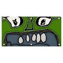 Extreme Closeup Angry Monster Vampire Banner And Sign 6  X 3  by dflcprintsclothing