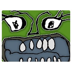 Extreme Closeup Angry Monster Vampire Premium Plush Fleece Blanket (extra Small) by dflcprintsclothing