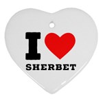 I love sherbet Heart Ornament (Two Sides) Front