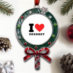 I love sherbet Metal X Mas Lollipop with Crystal Ornament