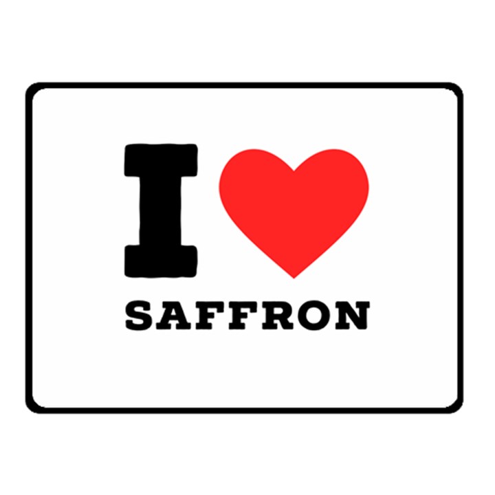 I love saffron Fleece Blanket (Small)