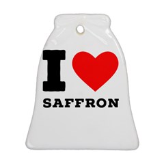 I Love Saffron Bell Ornament (two Sides) by ilovewhateva