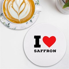 I Love Saffron Uv Print Round Tile Coaster by ilovewhateva