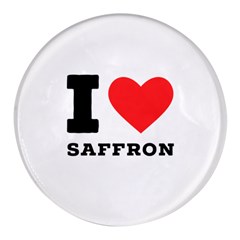 I Love Saffron Round Glass Fridge Magnet (4 Pack) by ilovewhateva