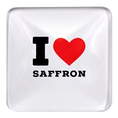 I Love Saffron Square Glass Fridge Magnet (4 Pack) by ilovewhateva