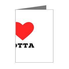 I Love Ricotta Mini Greeting Card by ilovewhateva