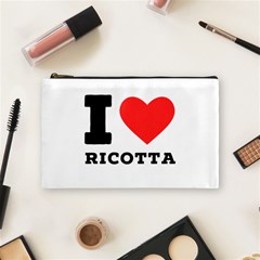 I Love Ricotta Cosmetic Bag (medium) by ilovewhateva