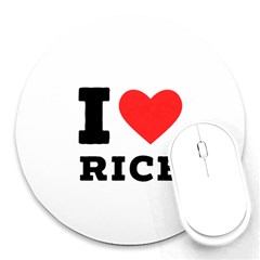 I Love Rice Round Mousepad by ilovewhateva