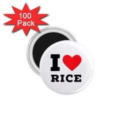 I Love Rice 1 75  Magnets (100 Pack)  by ilovewhateva