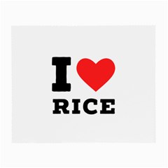 I Love Rice Small Glasses Cloth (2 Sides) by ilovewhateva