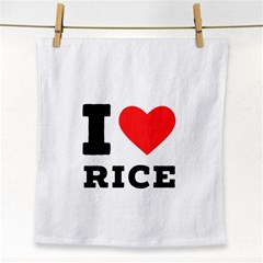 I Love Rice Face Towel by ilovewhateva