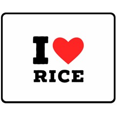 I Love Rice Two Sides Fleece Blanket (medium) by ilovewhateva