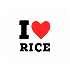 I Love Rice Two Sides Premium Plush Fleece Blanket (large) by ilovewhateva