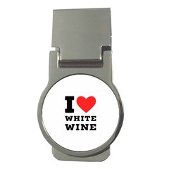 I Love White Wine Money Clips (round)  by ilovewhateva