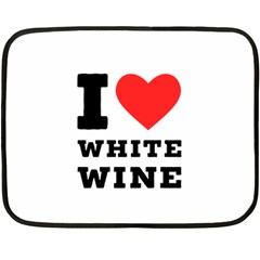 I Love White Wine Fleece Blanket (mini) by ilovewhateva