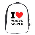 I love white wine School Bag (Large) Front